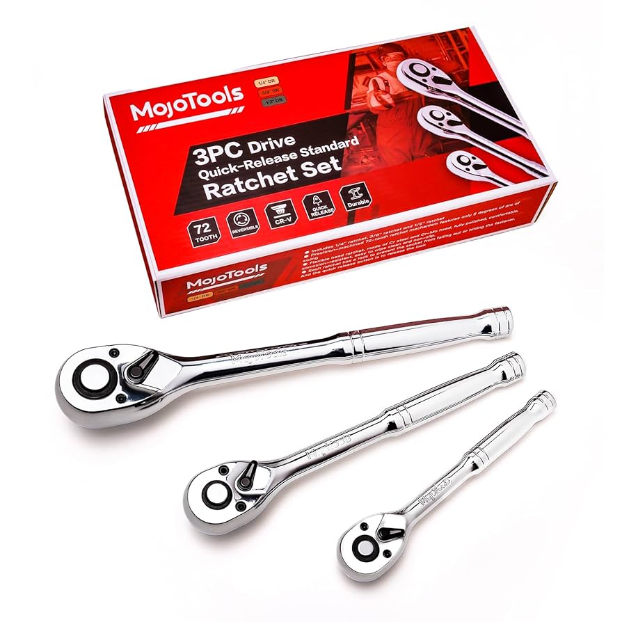 MoJoTools Quick-Release Ratchet-Wrench Set 1/4