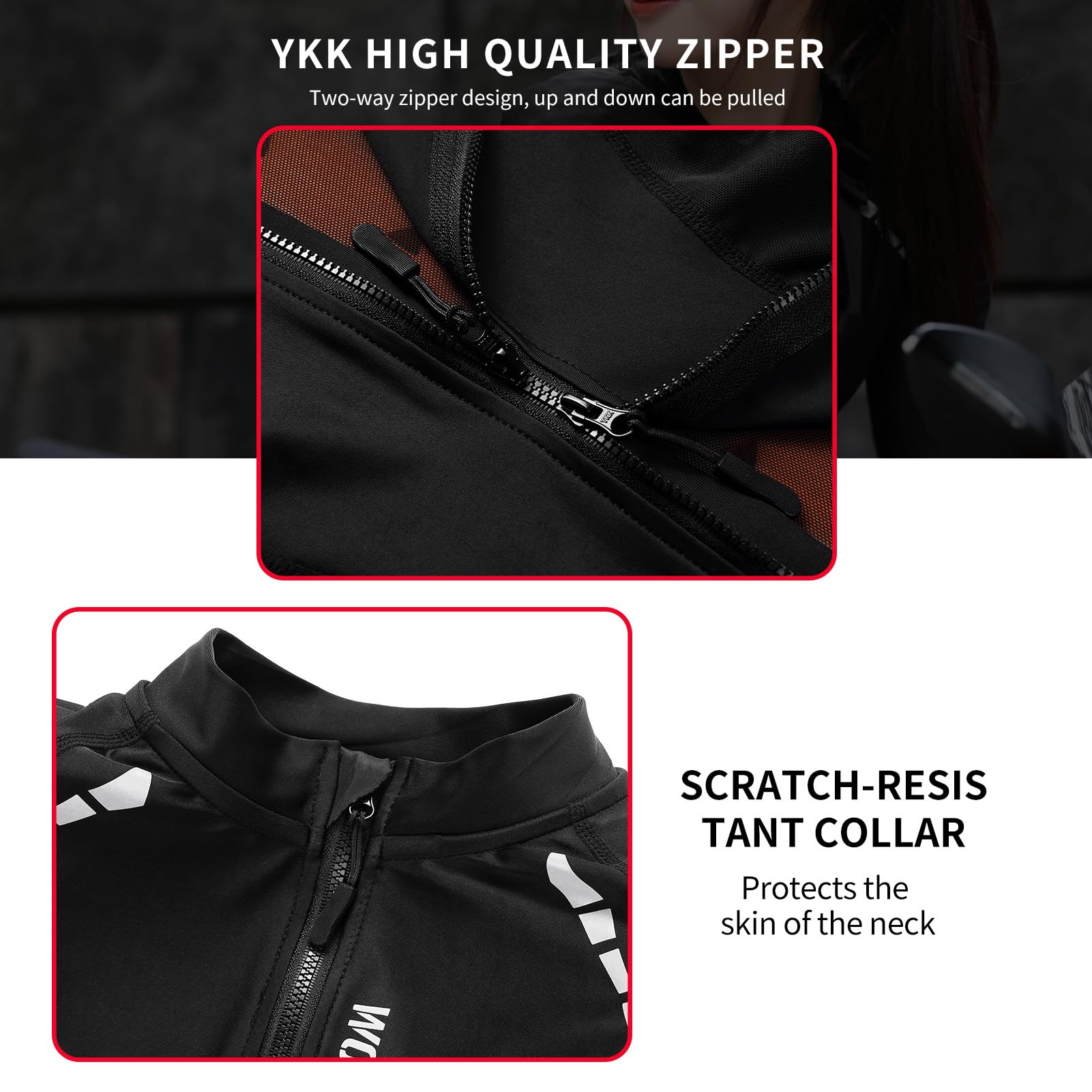 Women's Breathable Mesh Motorcycle Jacket with CE2 Armor Panels, Reflective Safety Design Adjustable Waist, YKK Zippers for Road Riding and Commuting