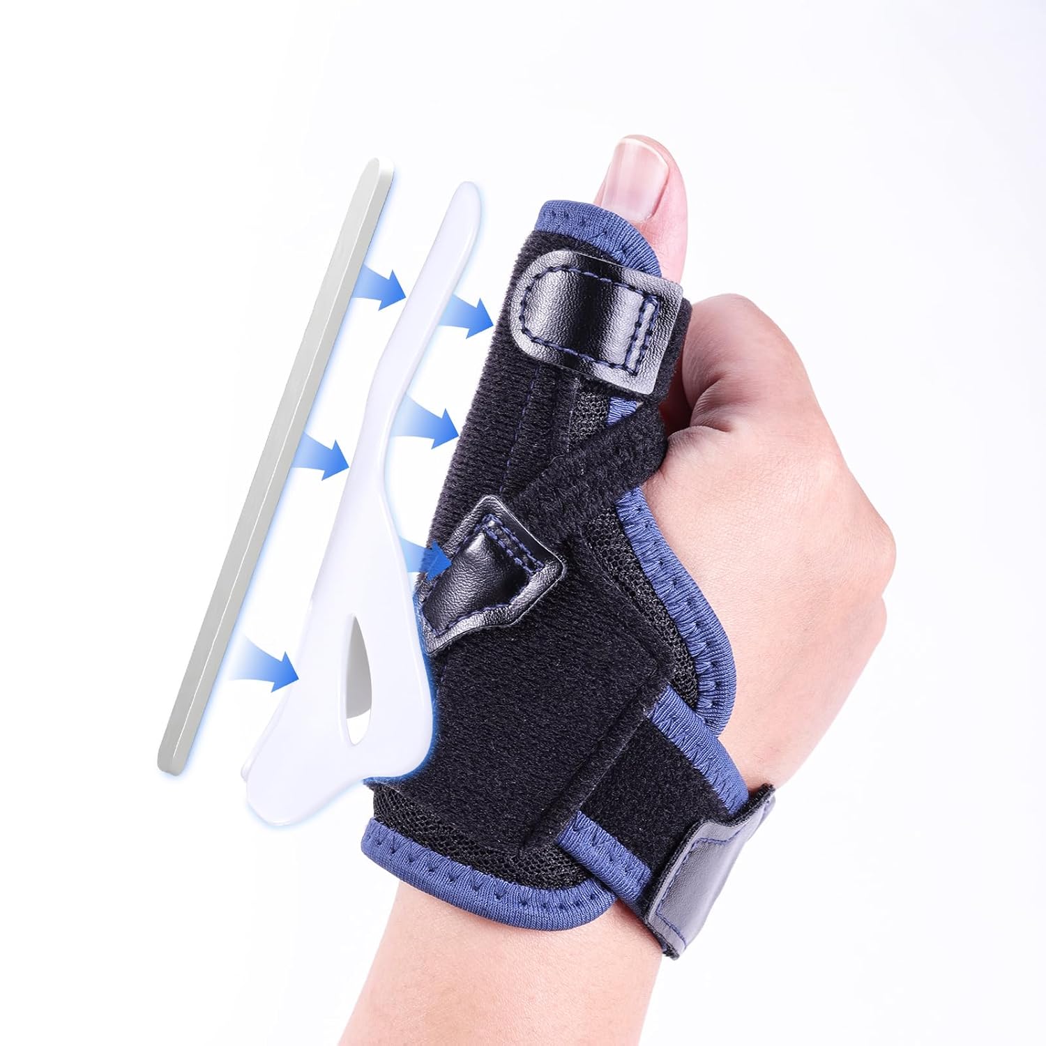 親指スプリント - 取り外し可能な親指スタビライザー、左手と右手用親指サポートスプリント、関節炎CMC用スパイク親指スプリント