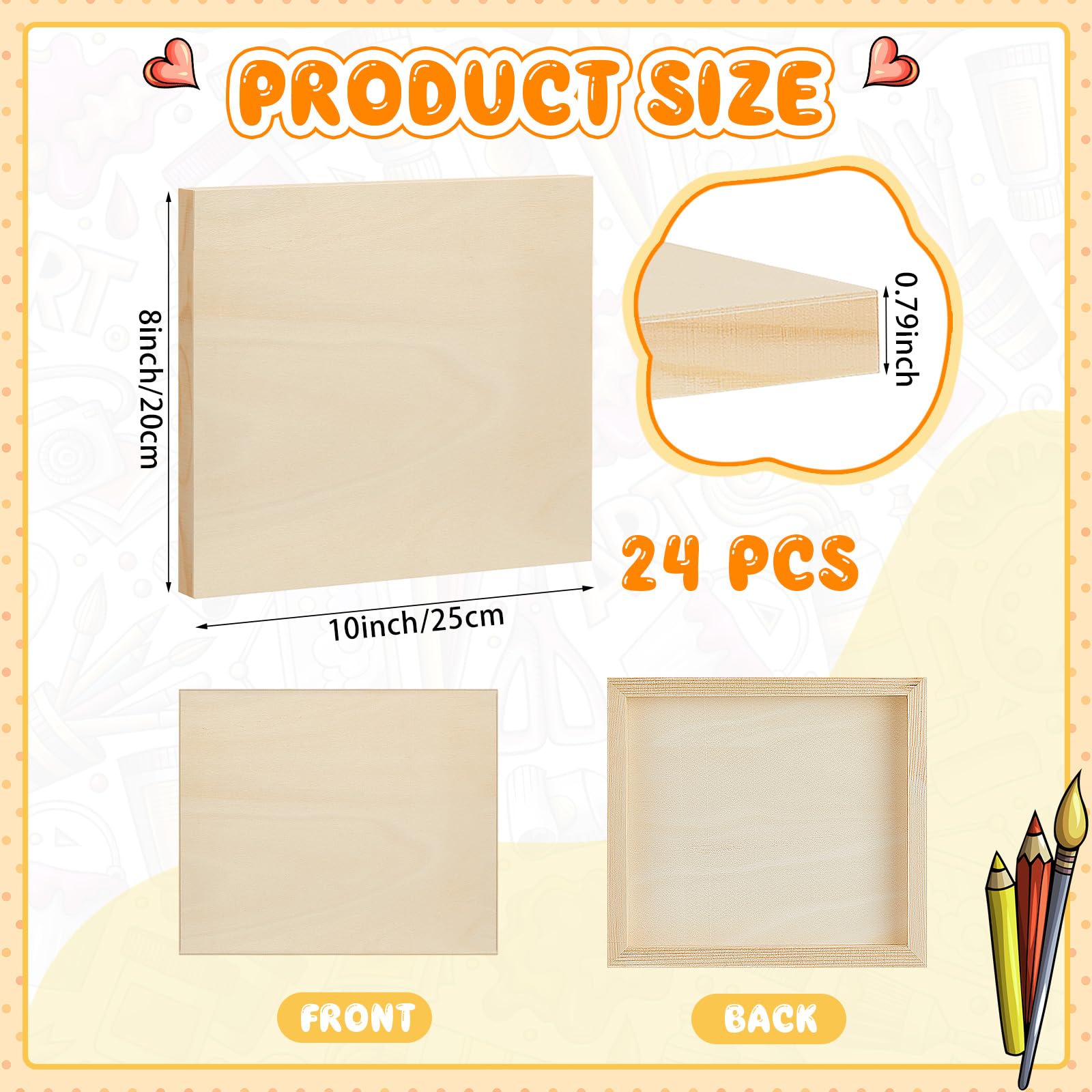 Petit Papa Crafts en Bois Inachevés de Bois de Bois Diy Tranches