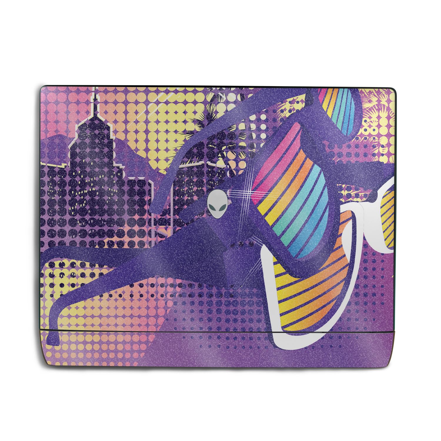 Glossy Glitter Laptop Skin Compatible with Alienware 18 Area-51 (2025) - Shutter Shades - Premium 3M Vinyl Protective Wrap Decal Cover - Easy to Apply | Crafted in The USA by MightySkins