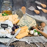 Vista 7 de Juego de 22 cuchillos esparcidores de mantequilla de queso, accesorios para tablero de charcutería, cuchillo de queso con mango de madera, cucharas