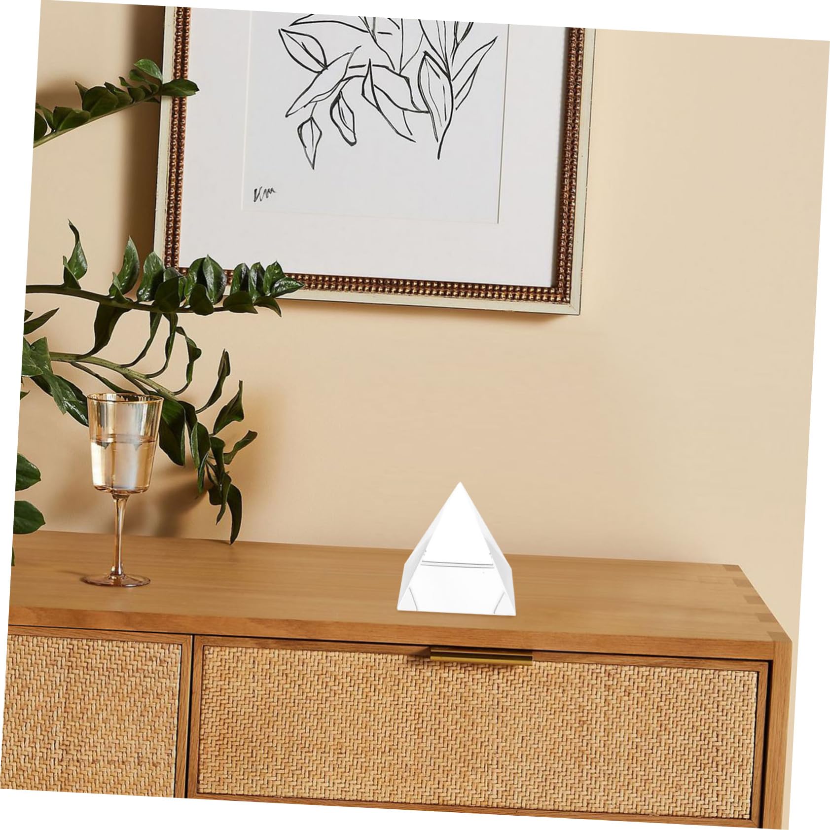 SOESFOUFU Pyramid Prism Glass Prism X- Light Optical Experiment Sun Catcher Decor