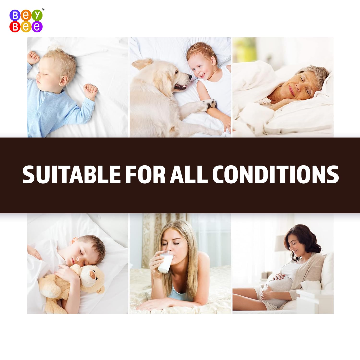 BeyBee 100% Waterproof Interlock Mattress Protector | Breathable, Hypoallergenic, Washable & 2X Absorbency | Soft & Slim Easy Elastic Fitted Bed Protector (Size-78 * 60, Chocolate) - Image 5 thumbnail
