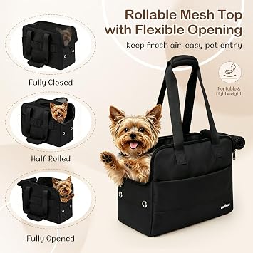 VavoPaw Dog Purse Carrier for Small Dogs,Puppy Travel Tote Bag Up to 11 lbs