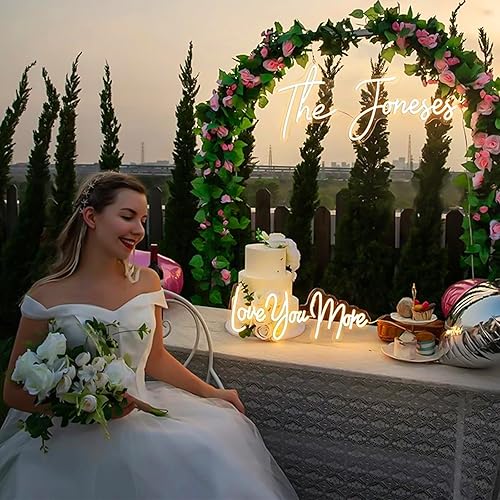 Miniatura 2 de Letreros de neón personalizados para decoración de pared, letrero de neón personalizable para nombre, boda, letreros de neón personalizados para