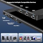 KEEPTIME Moniteur portable, 15.6" FHD 1080P Écran portable avec sac à ordinateur portable étanche, USB-C HDMI Deuxième moniteur externe pour PC Téléphone Mac Xbox PS4/5 Commutateur, haut-parleur intégré avec Smart Cover