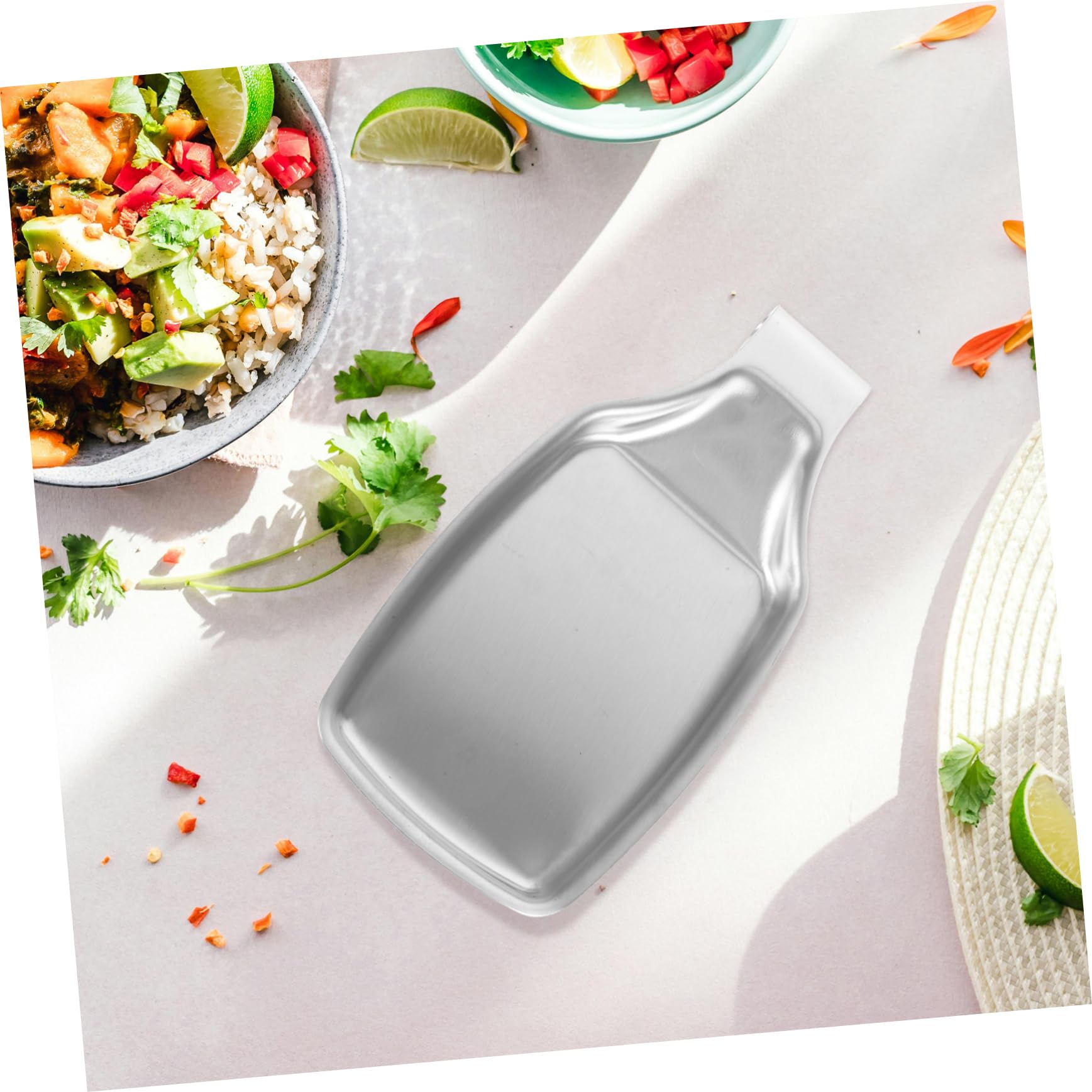 Ciieeo 2stücke Edelstahl Löffel Spatelhalter Multifunktionale Löffelablage Für Küchenutensilien Einfach Zu Reinigende Löffelablage Für Buffets Und Organisation