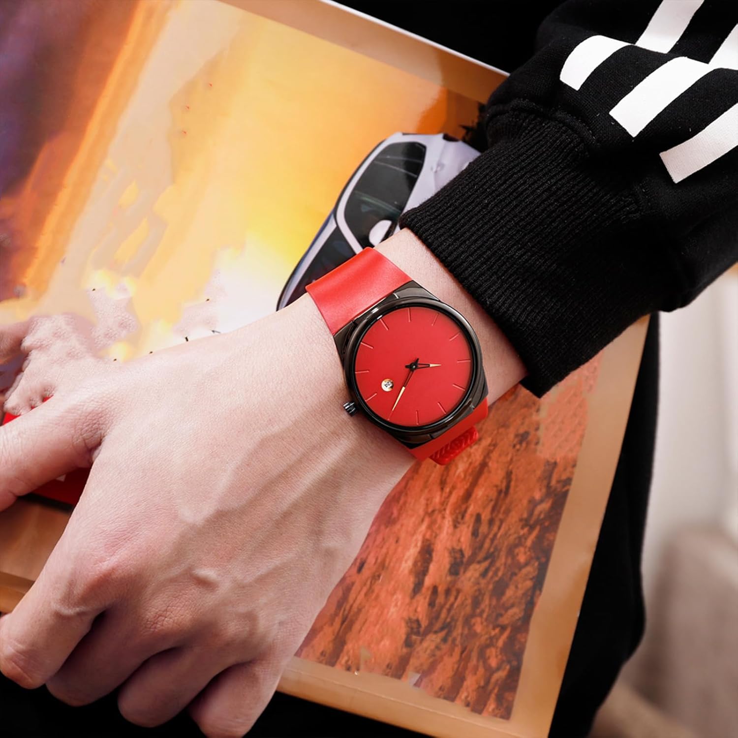 Unisex Fashion Wrist Watches Silicone Watch Waterproof Analog Quartz Watches - Image 4