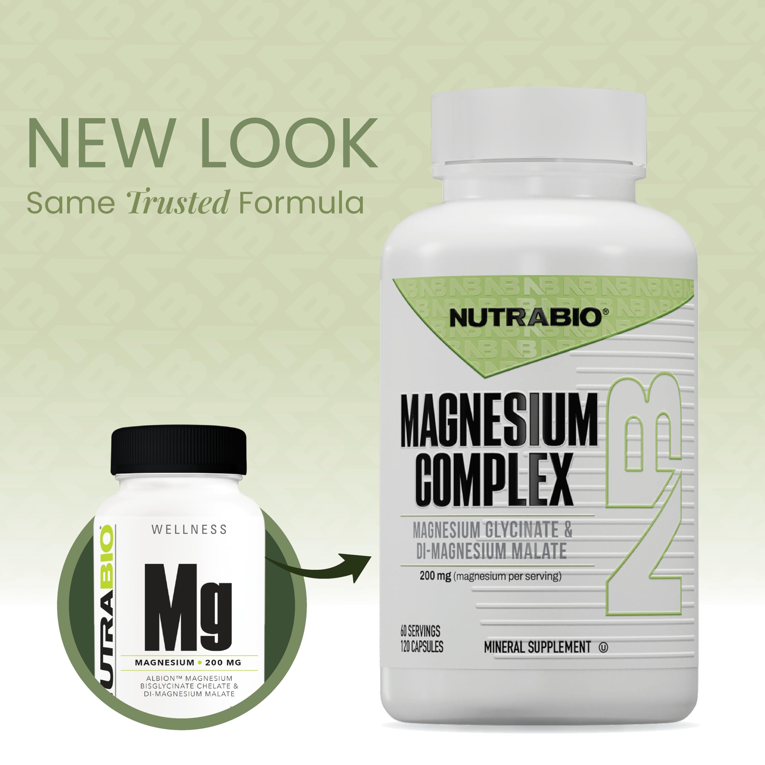 NutraBio Magnesium Complex Supplement, Magnesium Glycinate for Sleep, Biglycinate, D-Magnesium Malate, Muscle & Nerve Support, for Men and Women, 120 Vegetable Capsules — Amazon image 2