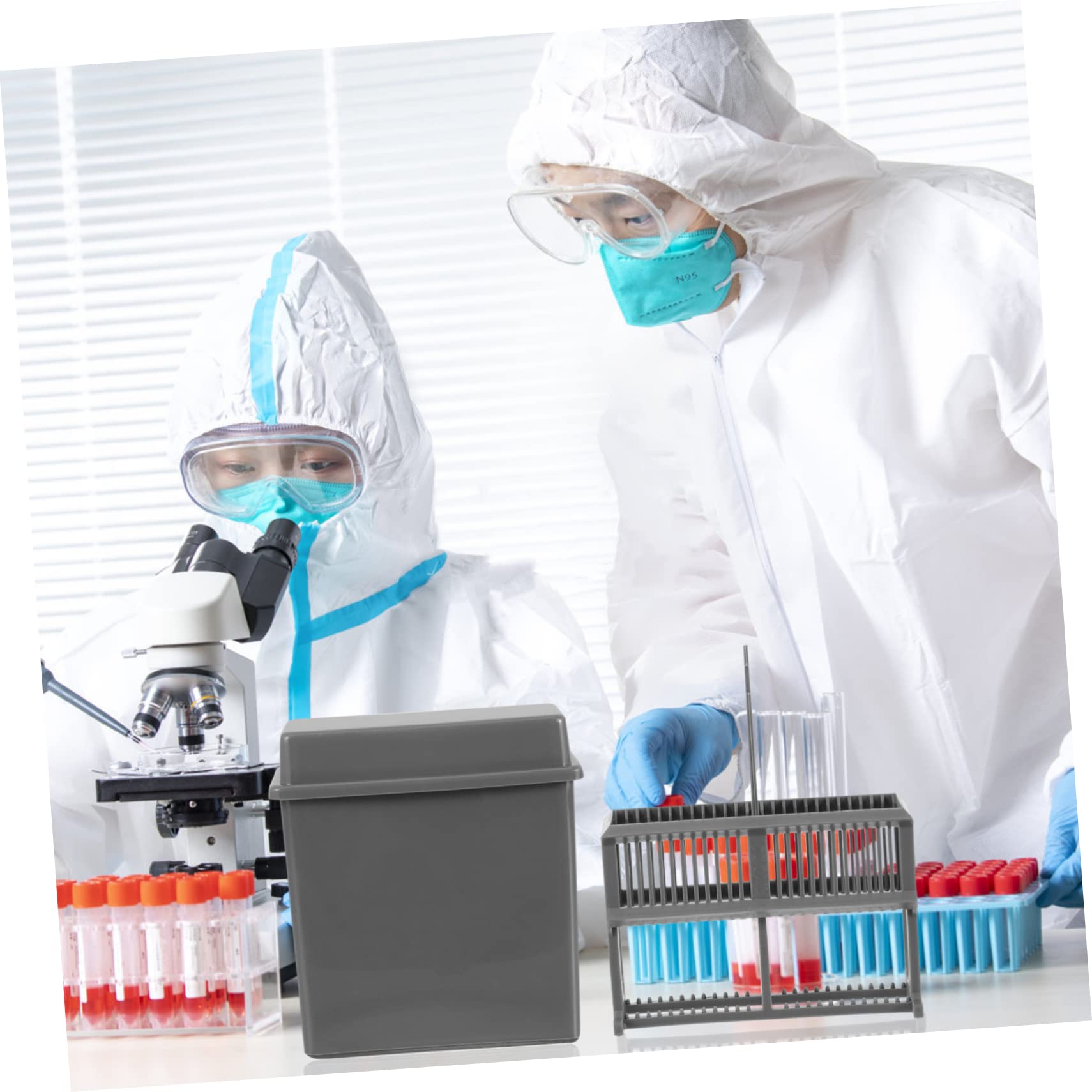 Ciieeo Microscope Slide Staining Jar Rack 24 Slot Storage Rack for Laboratory Use