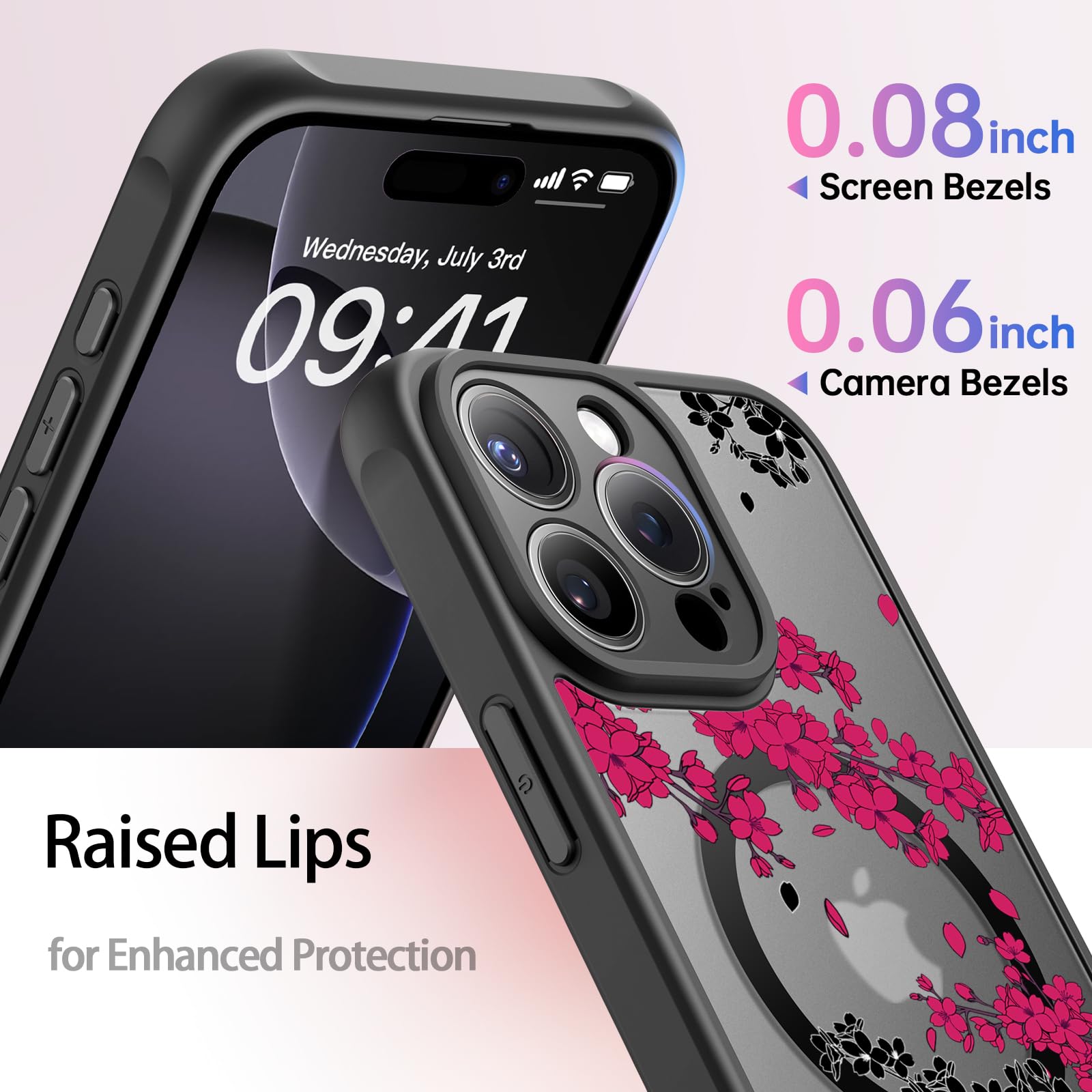 FUNMIKO Cute Phone Case For IPhone 13 Pro - Wireless Charging Military-Grade