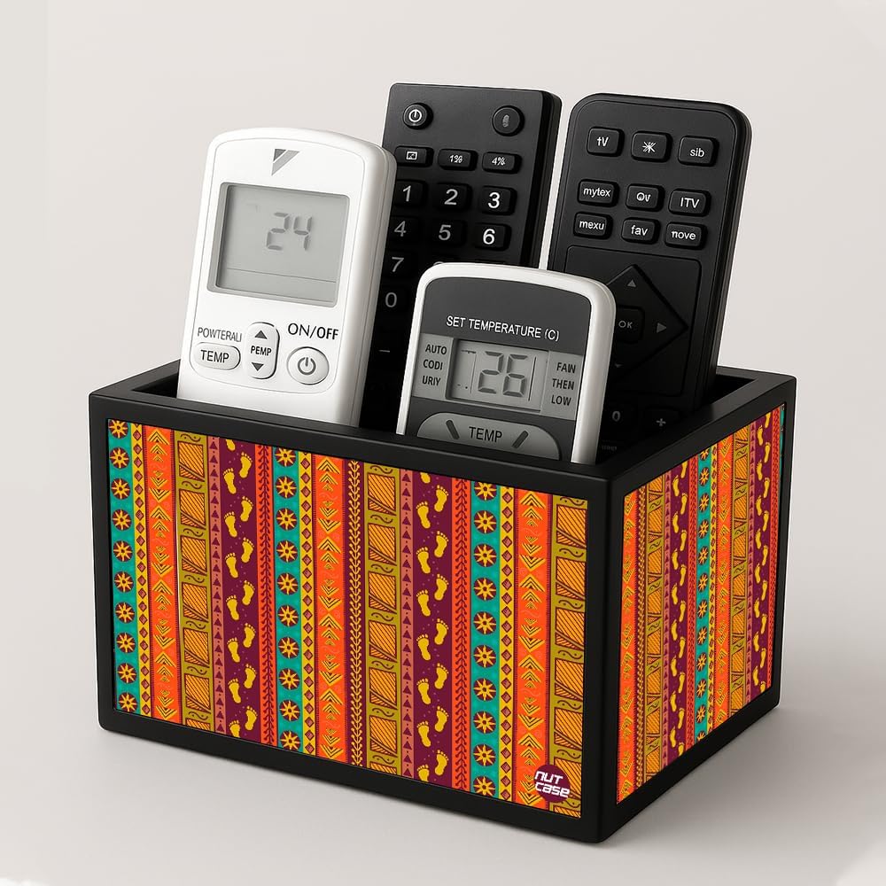 Nutcase Designer Wooden Remote Control Holder Stand Organizer for TV/AC Remote - Ethnic Designer 4