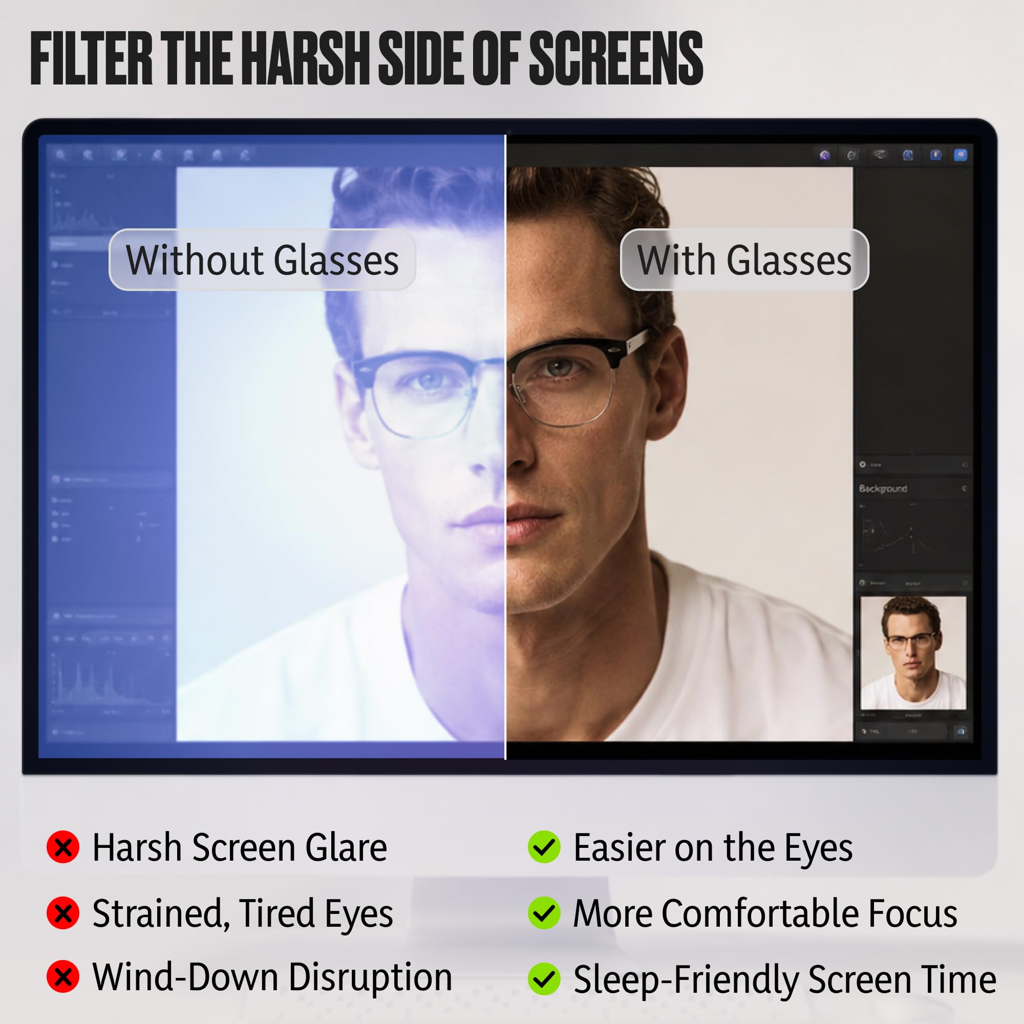 racico Gafas de bloqueo de luz azul para computadora, paquete de 3 lentes de luz azul para hombres y mujeres, lentes de juego transparentes antiBlu-Ray