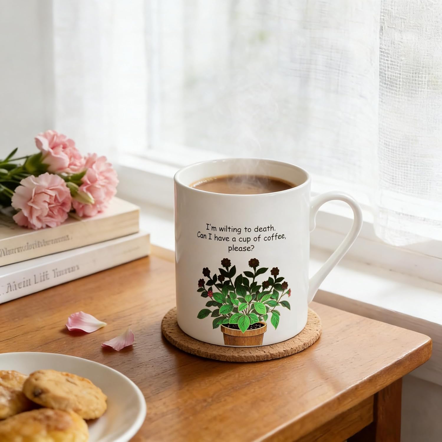 Plant Coffee Mug Birthday Gift for Women, Novelty Heat Color Changing Ceramic Tea Cup for Women, Funny Gardening Valentine Christmas Gifts for Best Friend, Dad, Mom, Besties, Teacher. 12 oz. - Image 6