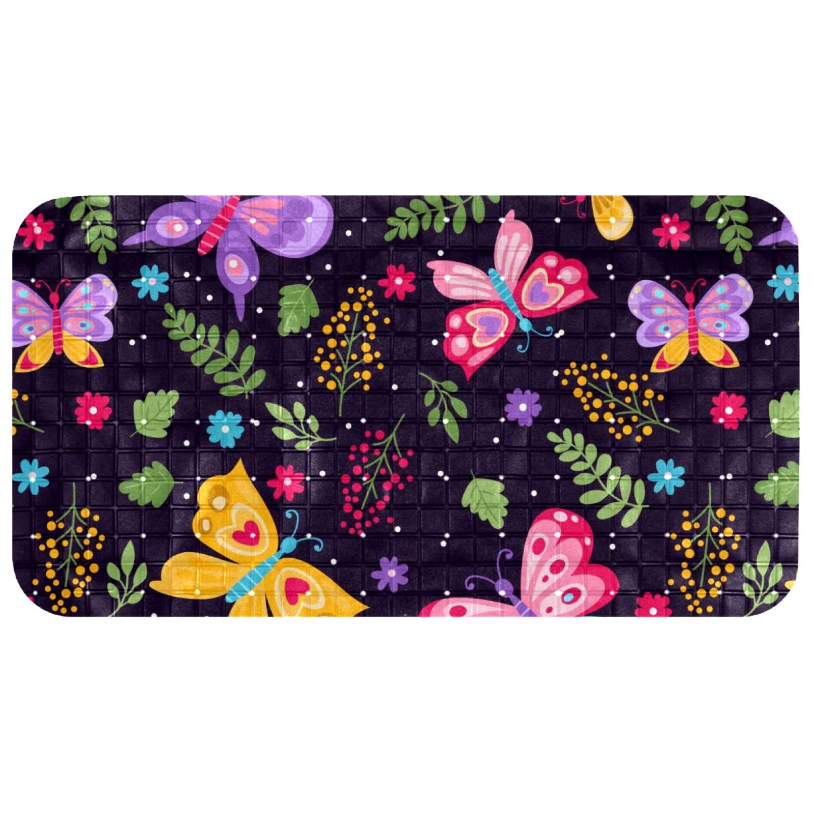 Tapis de bain pour bébé motif papillons pour un moment de douche serein