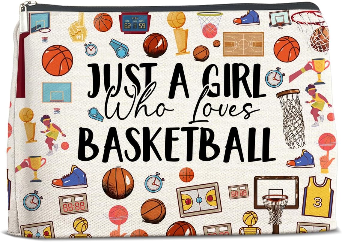 Basketball Lovers Gifts, Basketball Makeup Bag Just a