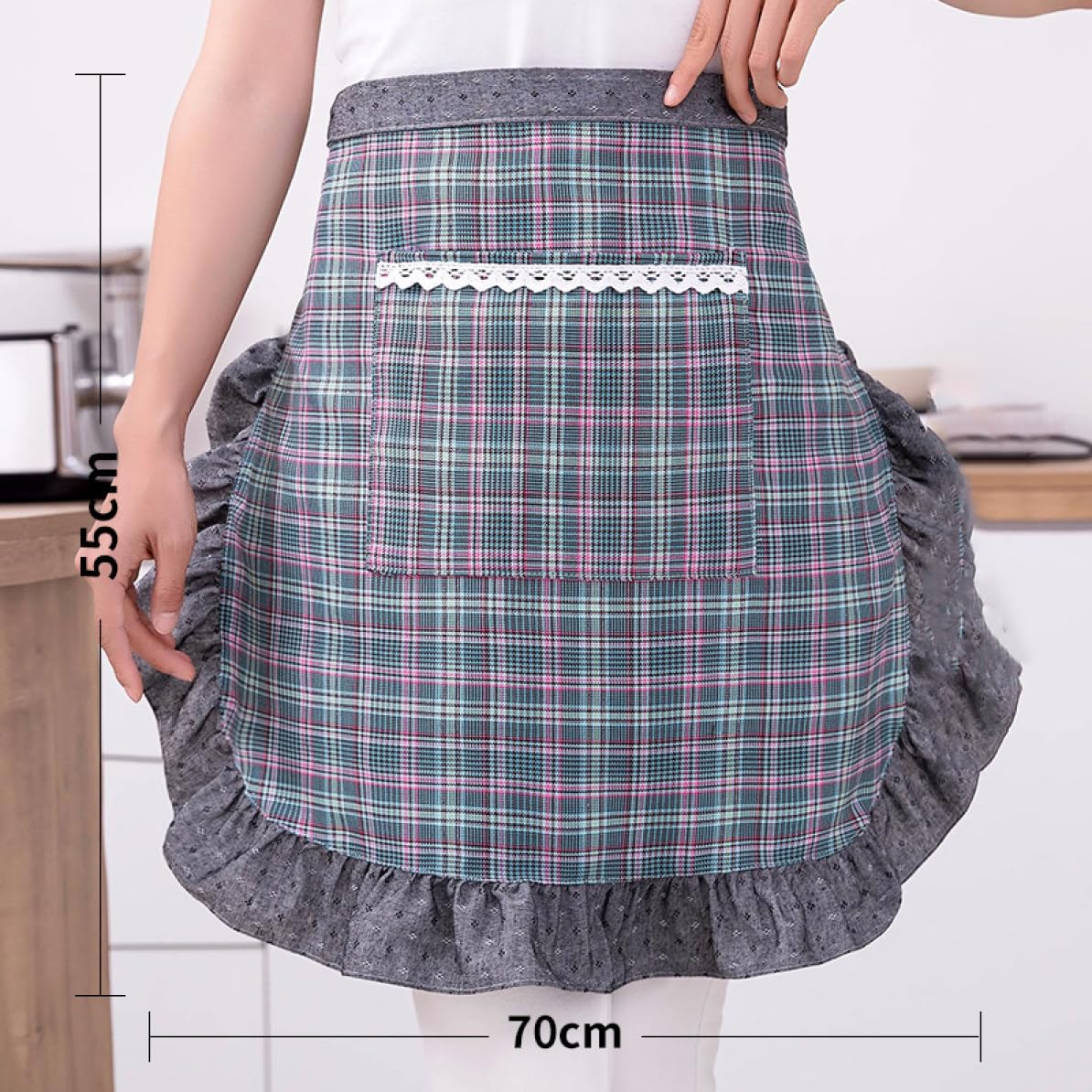 メイドエプロン ショート　5点セット Amazon｜JAnjiaLxY メイドエプロン フリル メイド コスプレ
