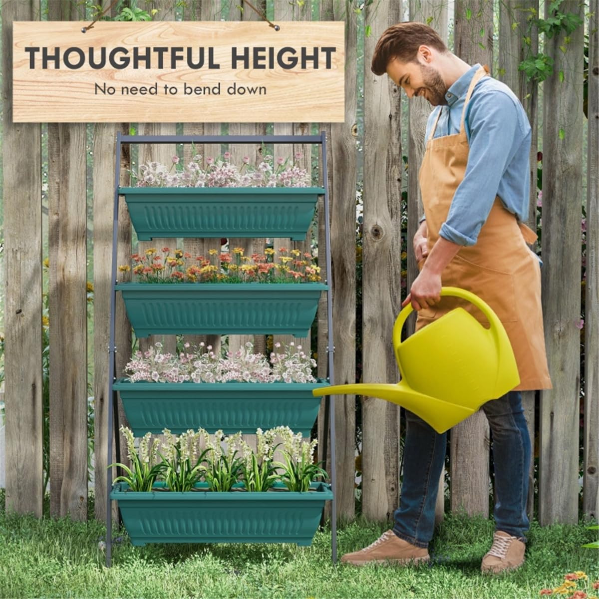 Raised Garden Bed, Vertical Garden Planter, Elevated Garden Bed for Vegetables Flowers Herbs,Garden Bed Planter Outdoor Standing Garden Planter Box,Plant Your Favorite Plants 30