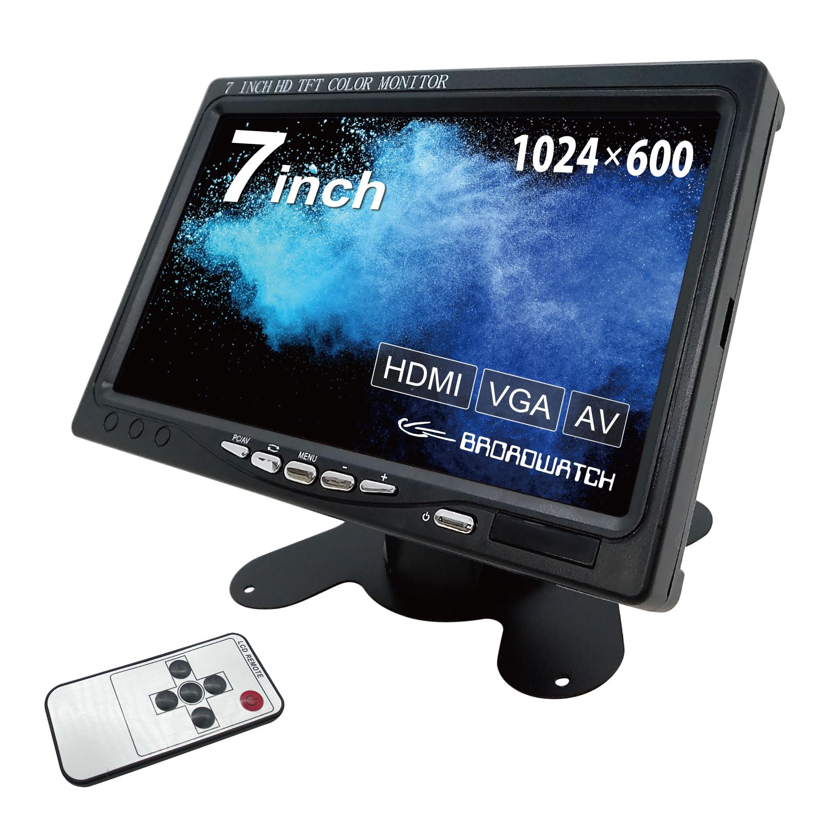 Amazon.co.jp: Broadwatch 7インチ LCDモニター HDMI VGA AV対応 防犯