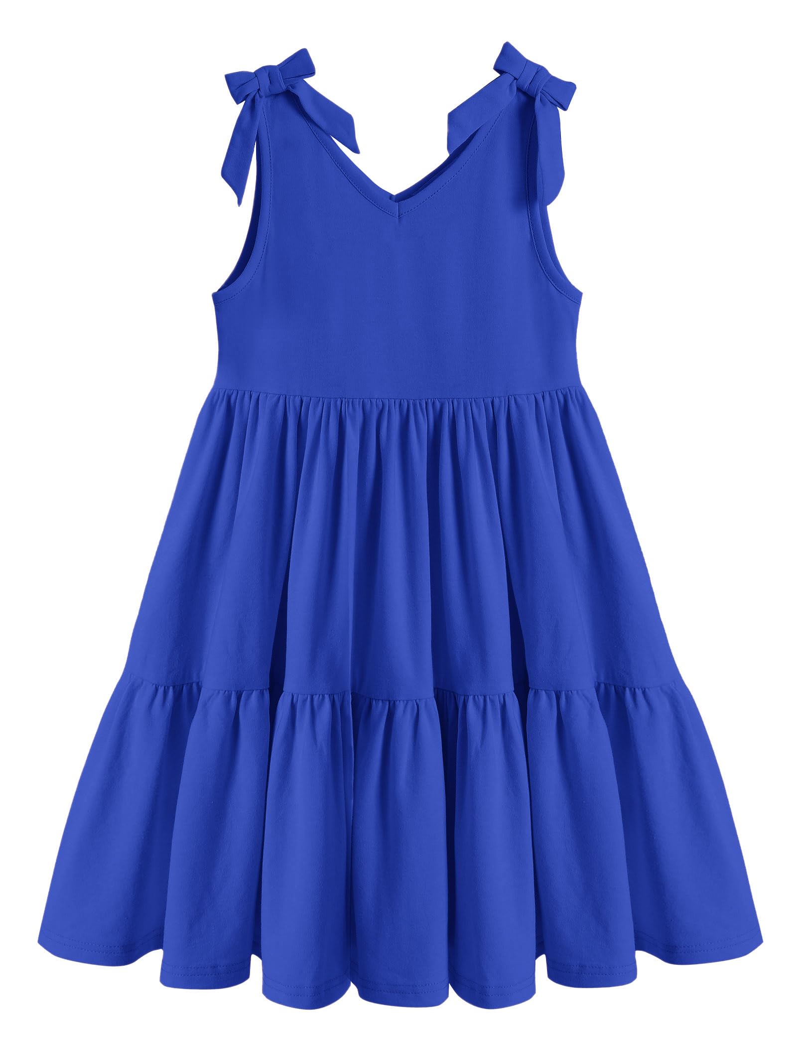 Arshiner Toddler Girl Summer Dress Little Girls Casual Beach Party Bowknot Sling Sundress with Pocket 1-7t