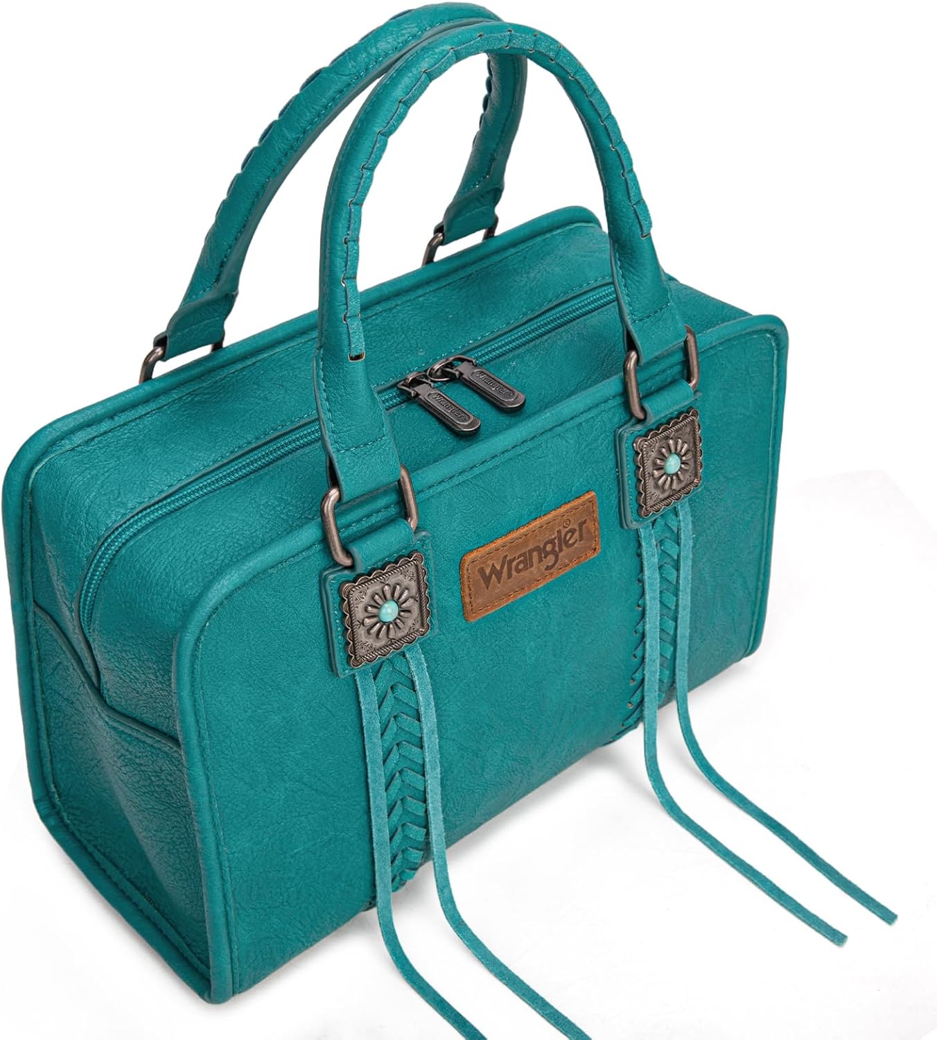 Wrangler Tote Bag for Women Crossbody Purse Fringe Western Purse Vintage Top Handle Handbags - Image 4