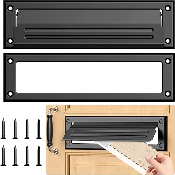 13 inch Mail Slot for Front Door, Stainless Steel Mail Slot Cover