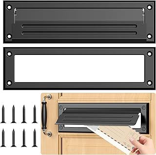 13 inch Mail Slot for Front Door, Stainless Steel Mail Slot Cover, Easy to