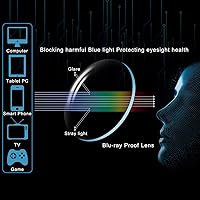 Vista 7 de Gafas progresivas multifocales de lectura para computadora, anteojos presbíopes, bloqueo de luz azul, lentes de metal con memoria para hombres