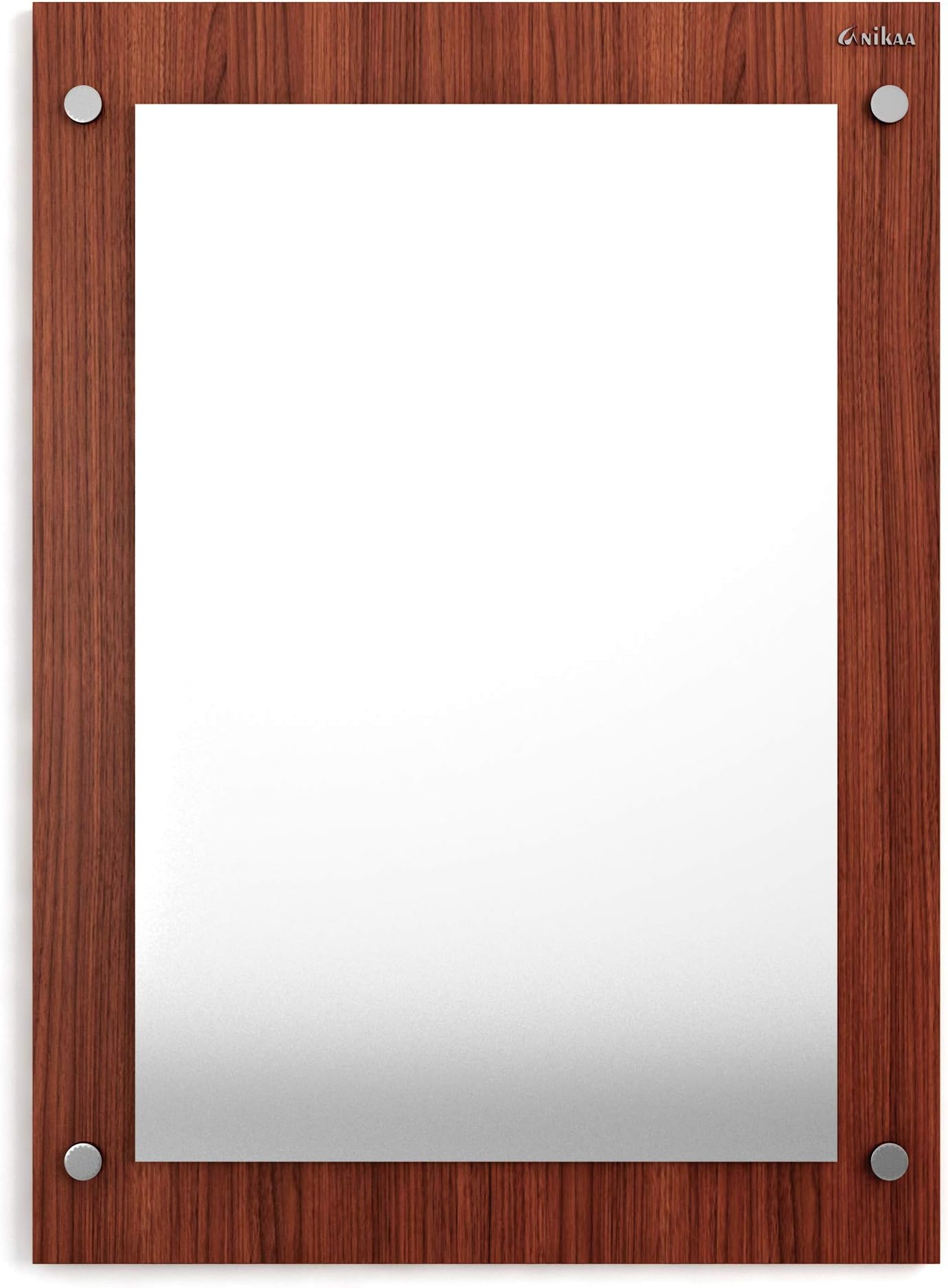 Anikaa Oliva Engineered Wood Dressing Wall Mirrors/Wall Hanging Dressing Mirrors/Plain Decorative Wall Mirror/Dressing Table for Bed Room/Wall Mounted Dressing Mirror for Living Room (Walnut)