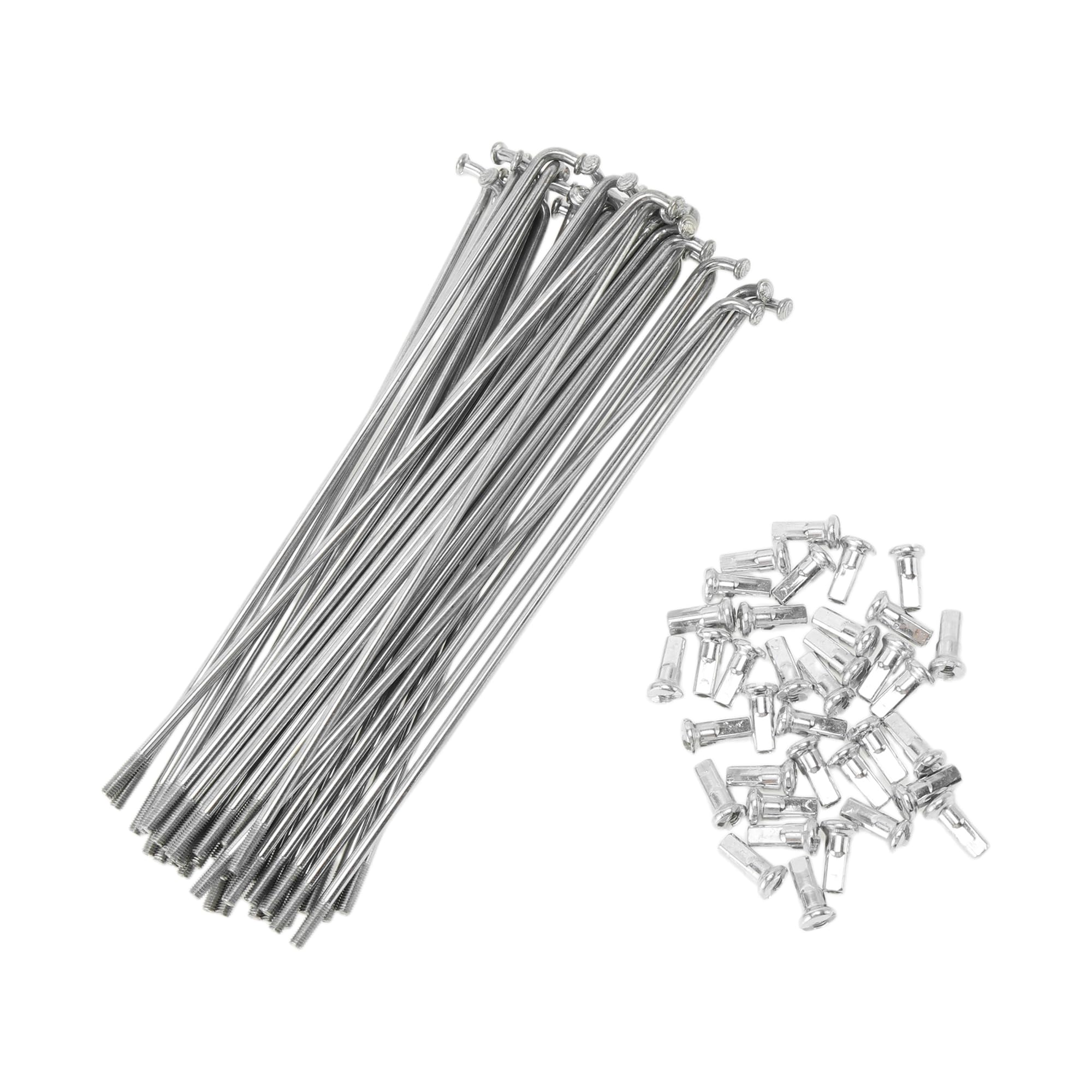 Motoforti 36 Set 12G Bicycle Spokes 152mm Bike Wheel Spokes 45 Steel Galvanized Silver Tone โ image 1