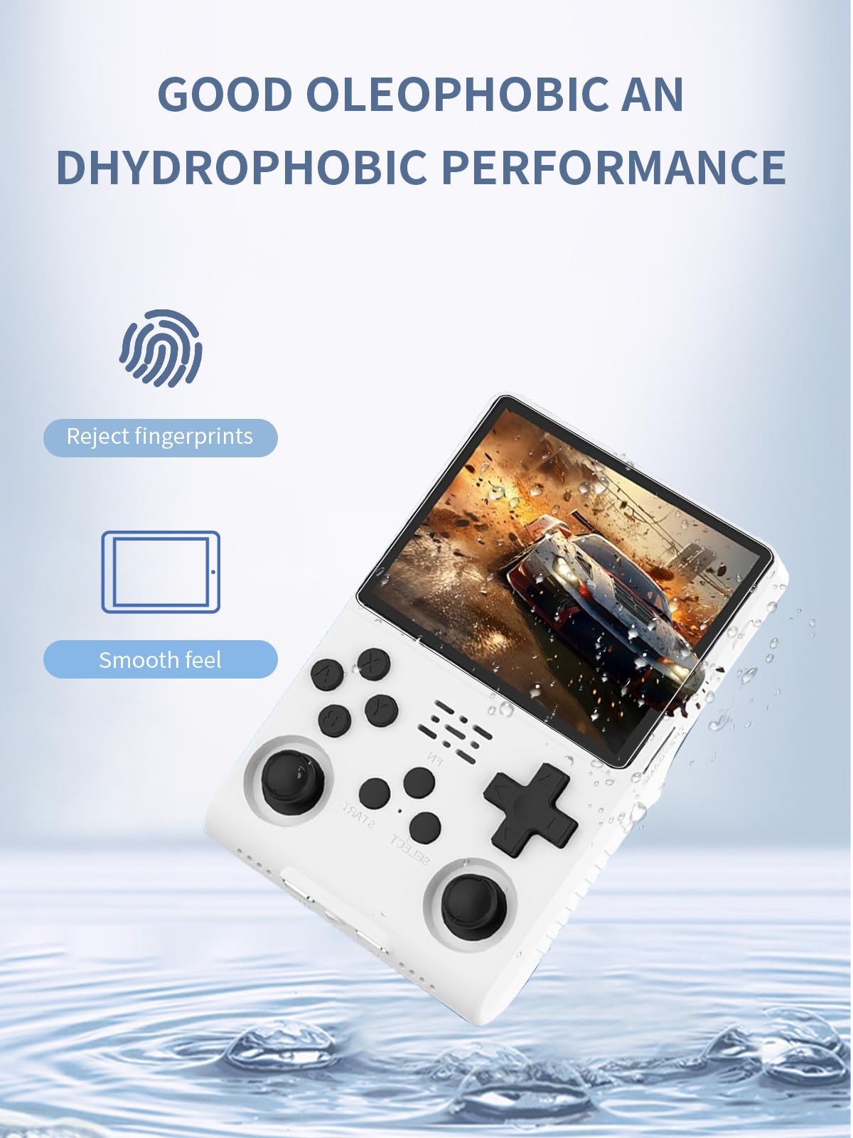 BOVUGAC Pellicola protettiva in vetro temperato per console di gioco portatili R40S Pro, 3,5 pollici, pellicola protettiva per R40S PRO Handheld Gaming antigraffio e sensibile e durezza 9H, confezione