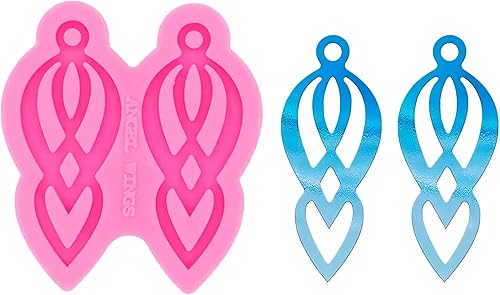 Molde de resina en forma de pluma, moldes de resina de silicona, moldes de fundición de resina epoxi para mujeres, aretes y dijes, manualidades,