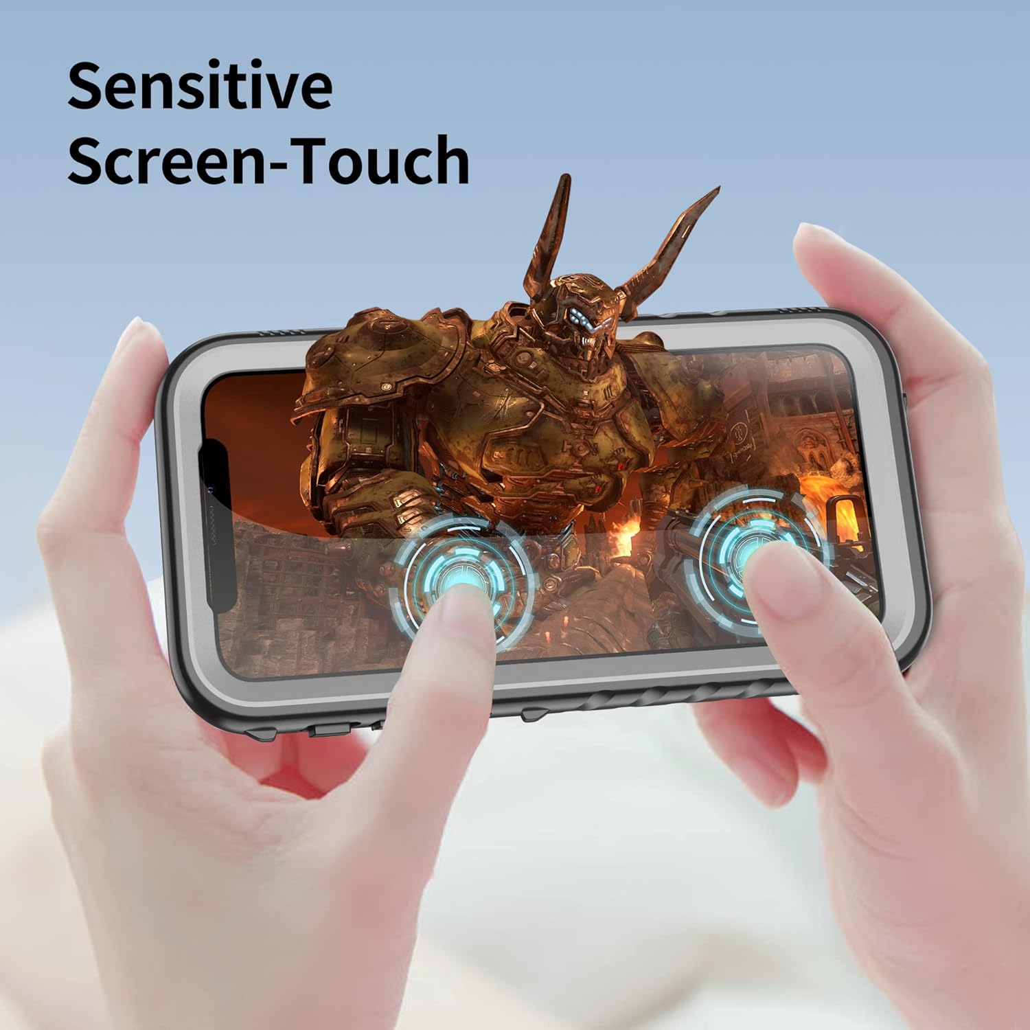 SPORTLINK for iPhone 11 Pro Waterproof Case, Full Body Underwater/Rugged/Heavy Duty Shockproof/Dustproof Case with Built-in Screen Protector for iPhone 11 Pro 5.8 Inch (Black) - Image 6