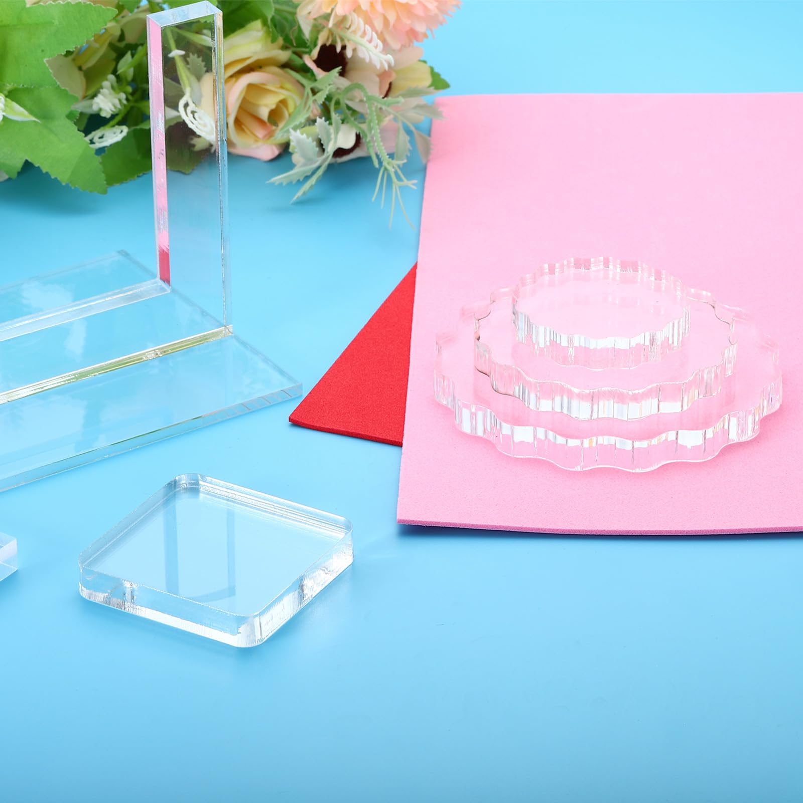 PATIKIL Bloc De Tampon En Acrylique, 1 Pack De Bloc De Tampon