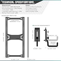Vista 7 de Savior Equipment Sistema de rack de pared de acero resistente, paneles de pared de acero resistente, almacenamiento de montaje en pared, 5 o 10