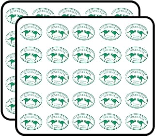 Australia Passport Stamp Kangaroo Sticker for Scrapbooking, Calendars, Arts, Kids DIY Crafts, Album, Bullet Journals 50 Pack