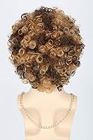 Vista 4 de Topcosplay Pelucas para hombre, peluca afro de discoteca hippies de los años 70 y 80, pelucas cortas y rizadas para hombre, pelucas rubias mezcladas