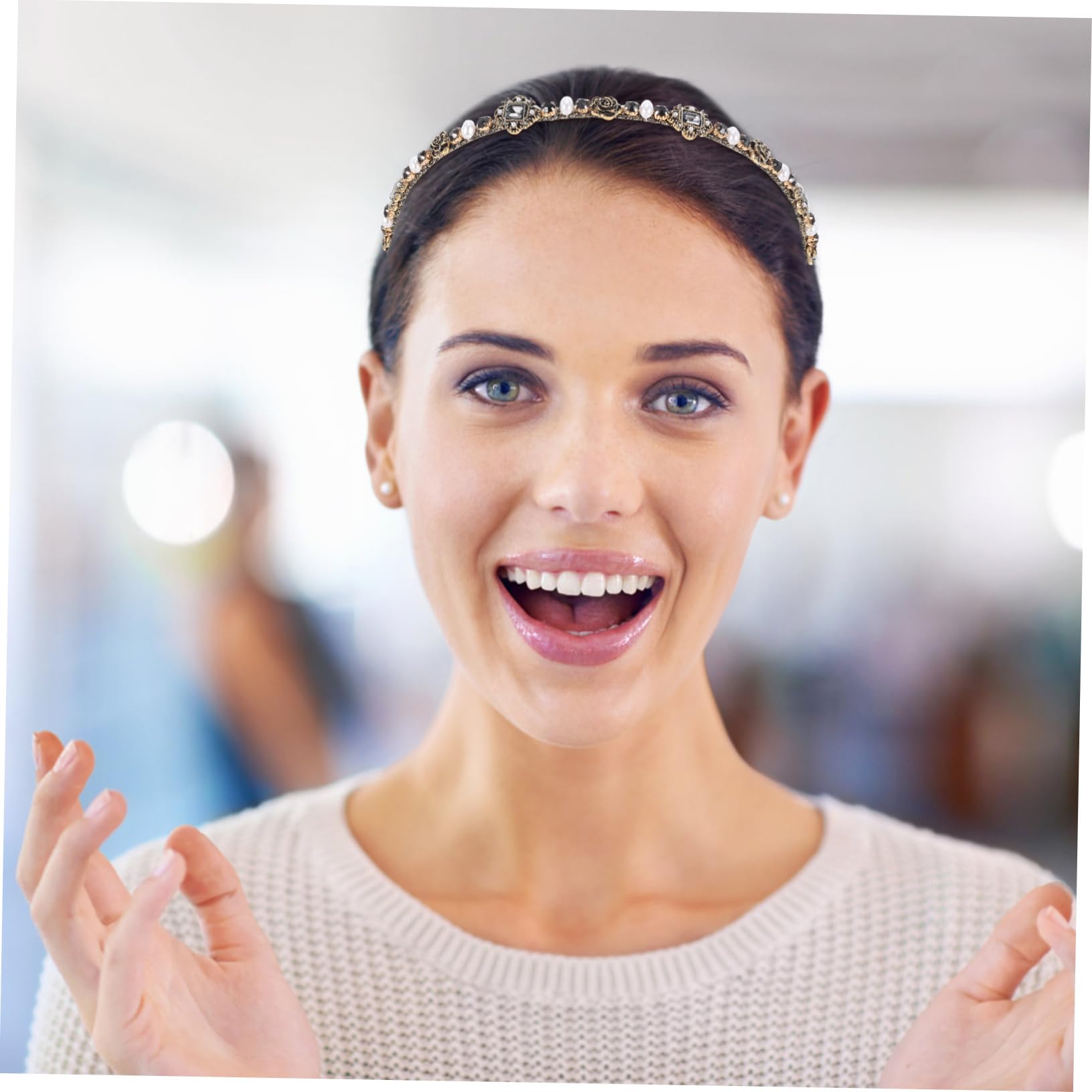 Housoutil 5pezzi Cerchietto Decorativo Per Ragazze Accessorio Per Matrimoni Cerimonie e e Chic