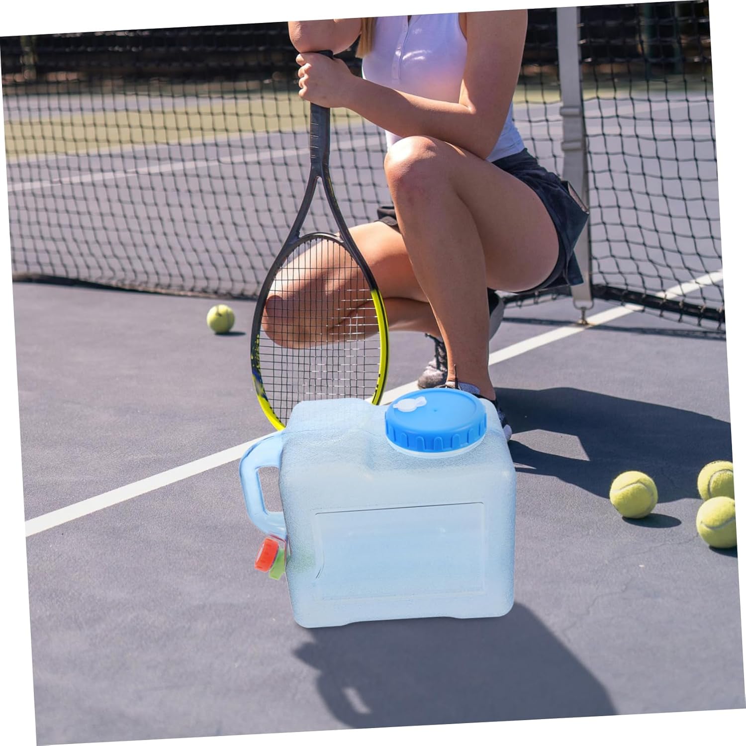 SUPVOX Portable 8L Sky-Blue Pc Water Jug with Adjustable Spigot and Large Opening for Camping Hiking Outdoor Bbq and Travel