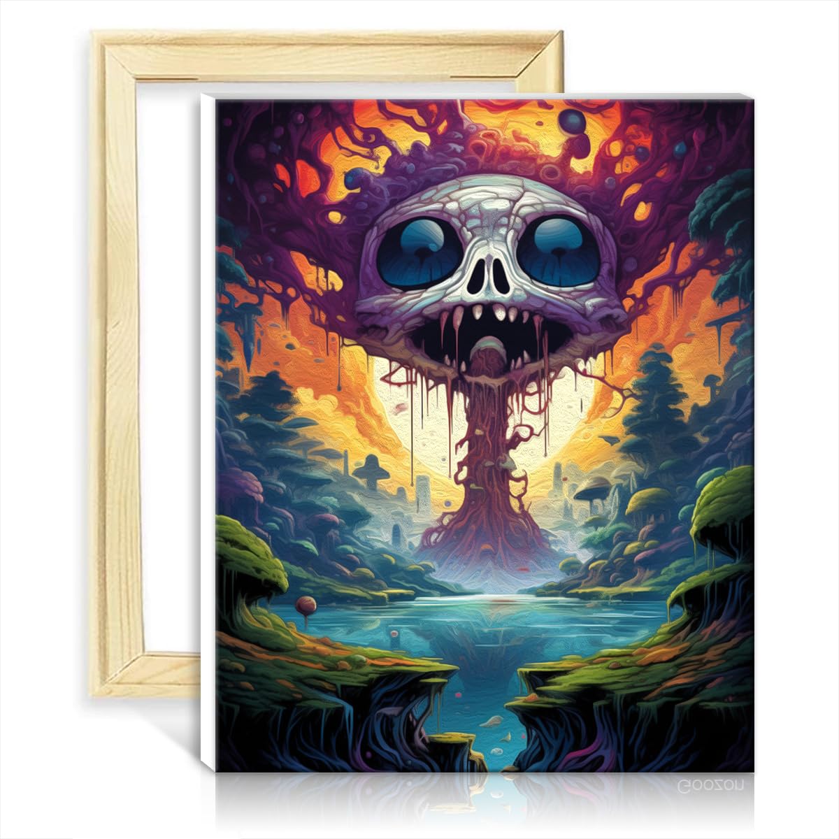 TANGFEIY Paintwork Kit for Wall Decor Evil elf Oil Painting DIY Watercolor with Brushes and Acrylic Pigment on Home Living Room Decorative No Frame(40x50cm) — image 1