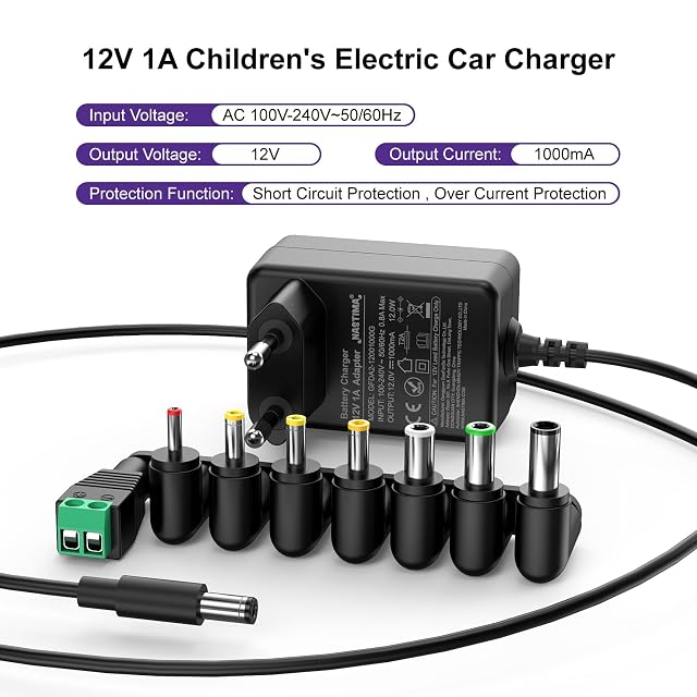 Foto 4 de 8 de NASTIMA Cargador 12V 1A Universal y para Coches Eléctricos Infantiles