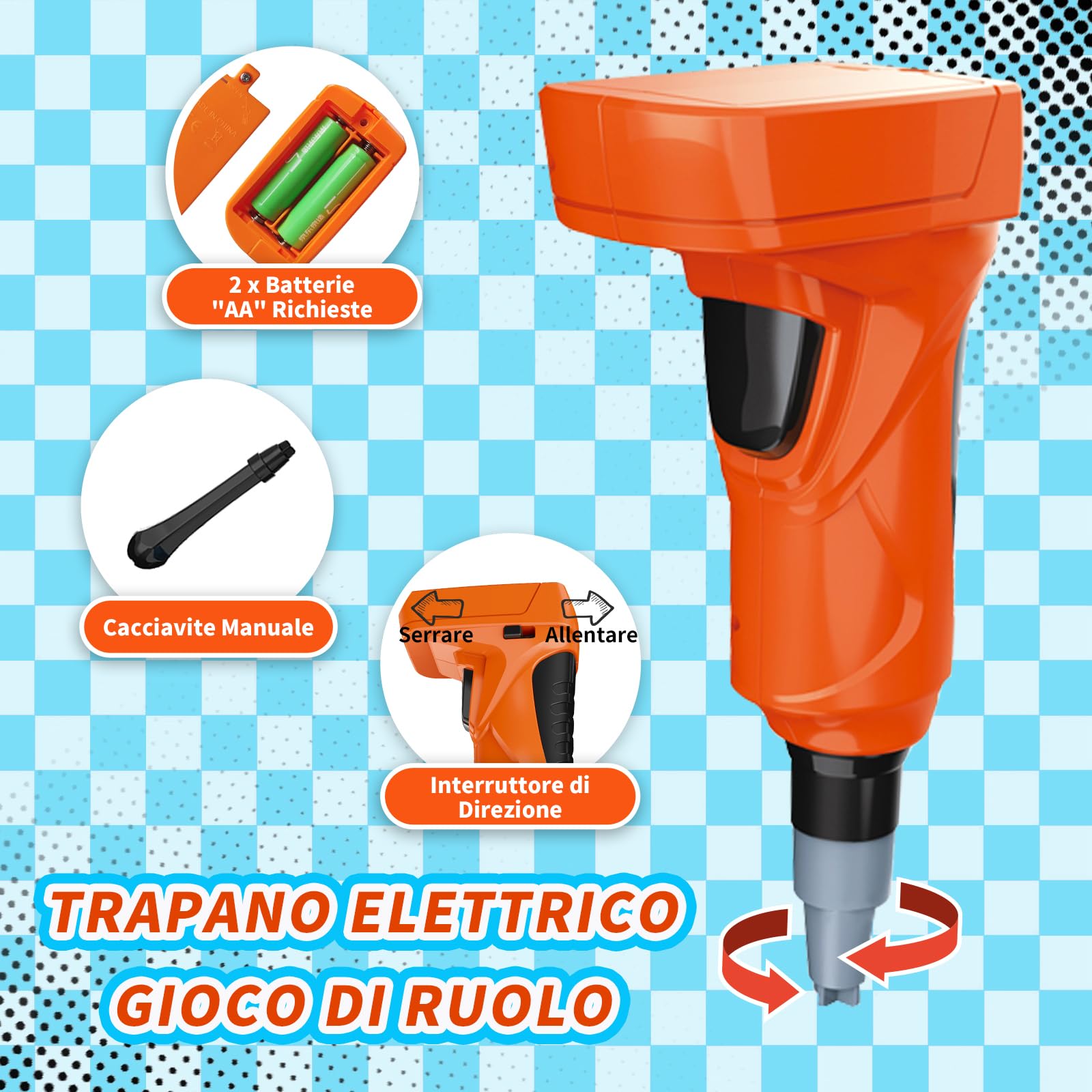 Pup Go Auto 3-in-1 Smontabile per Ragazzi di 3 4 5 6 7 8 Anni, 43 Pezzi con Trapano Elettrico, Giocattolo Camion da Costruzione, Costruisci la Tua Auto, Regalo Giochi Ideale per Bambini (Arancione)