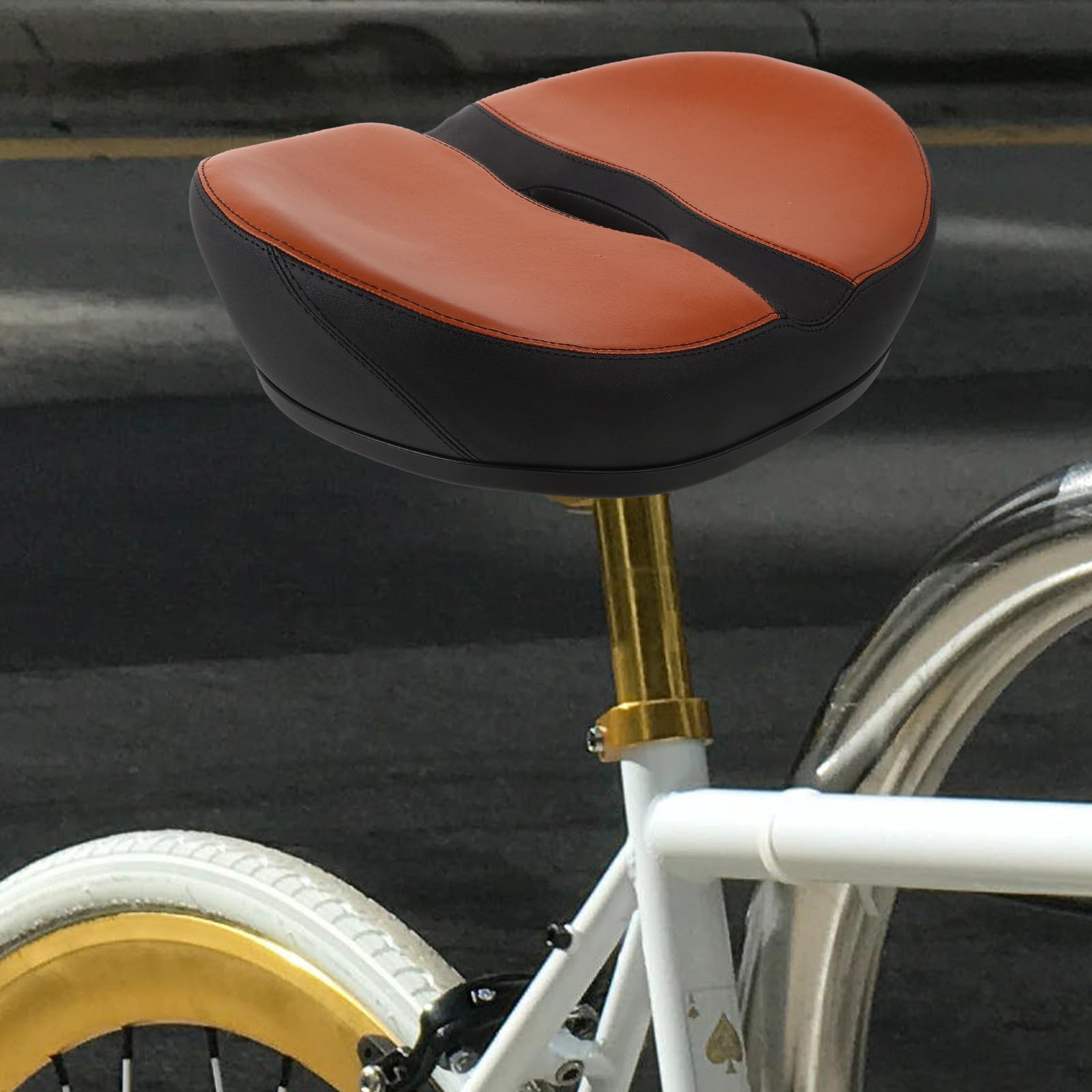 Selle de Vélo sans Bec Surdimensionnée pour Vélo Électrique, Ergonomique