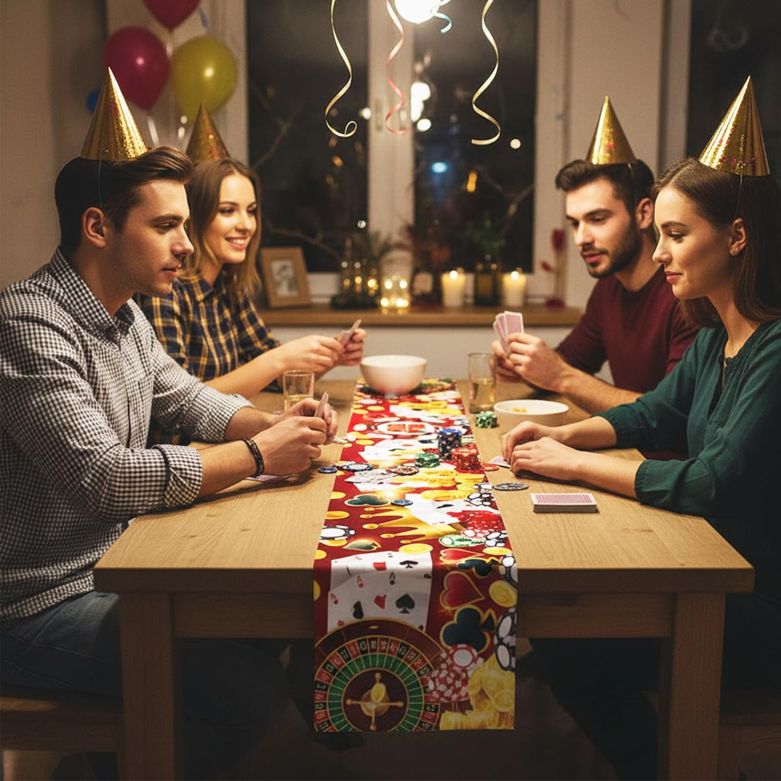 Casino dekoracyjny bieżnik na stół