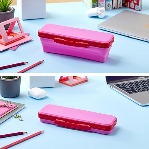 Miniatura 5 de Bostitch LockerMate Flexi Storage - Caja de lápices expandible, 1-14 pulgadas de alto x 3 pulgadas de ancho x 9 pulgadas de profundidad, rosarojo