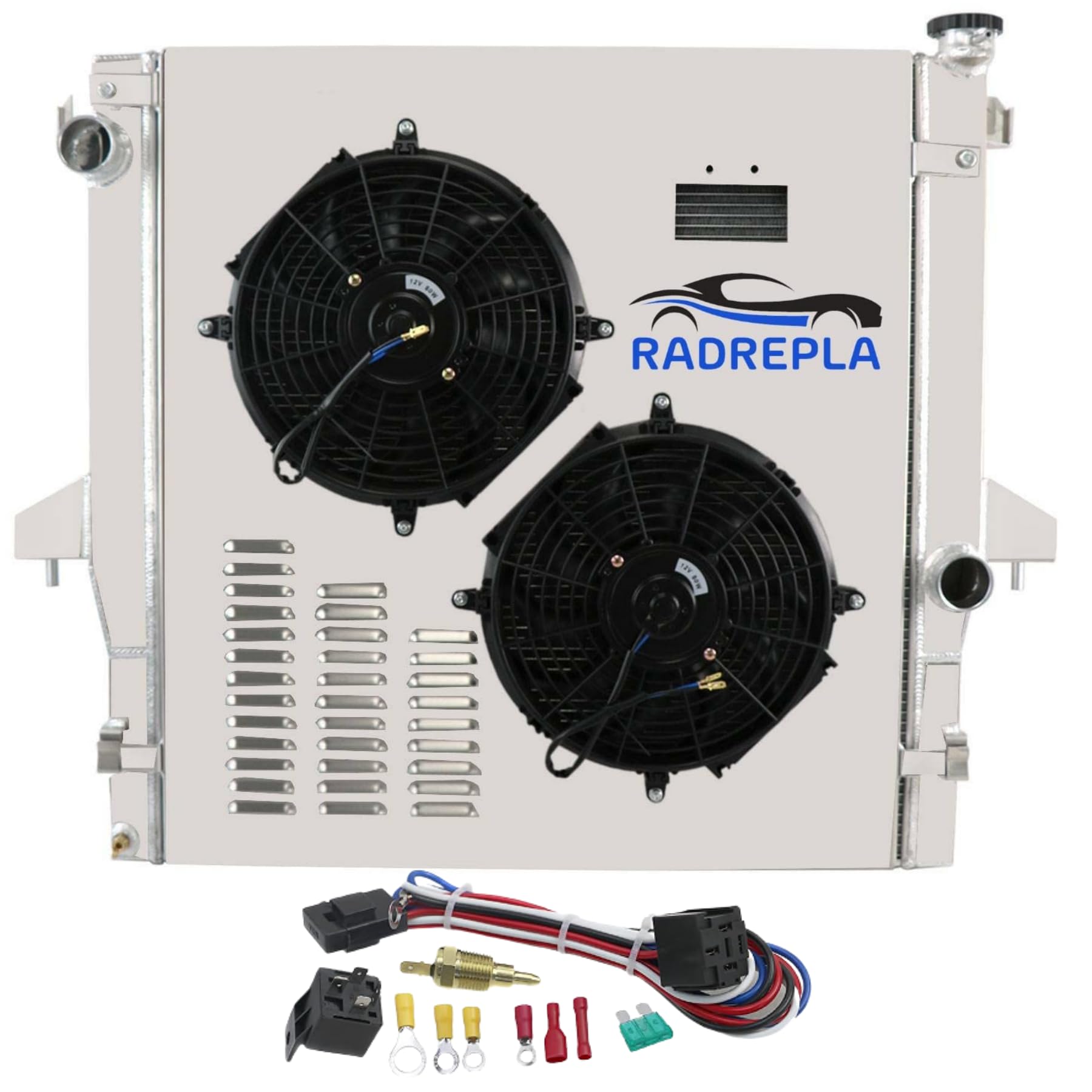 RADREPLA CU2711 3 Row Radiator for 2003-2009 Dodge Ram 2500 3500 5.9L 6.7L Cummins Engine Diesel Aluminum Radiador 2004 2005 2006 2007 2008 MT