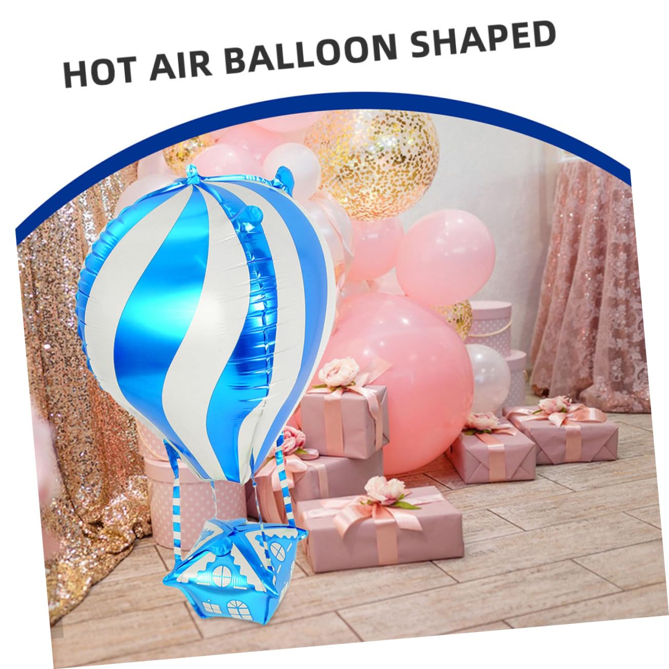 SOLUSTRE 40 Pièces Ballons Aluminium Forme Montgolfière Décorations Flottantes Réutilisables pour Anniversaire Noël Halloween