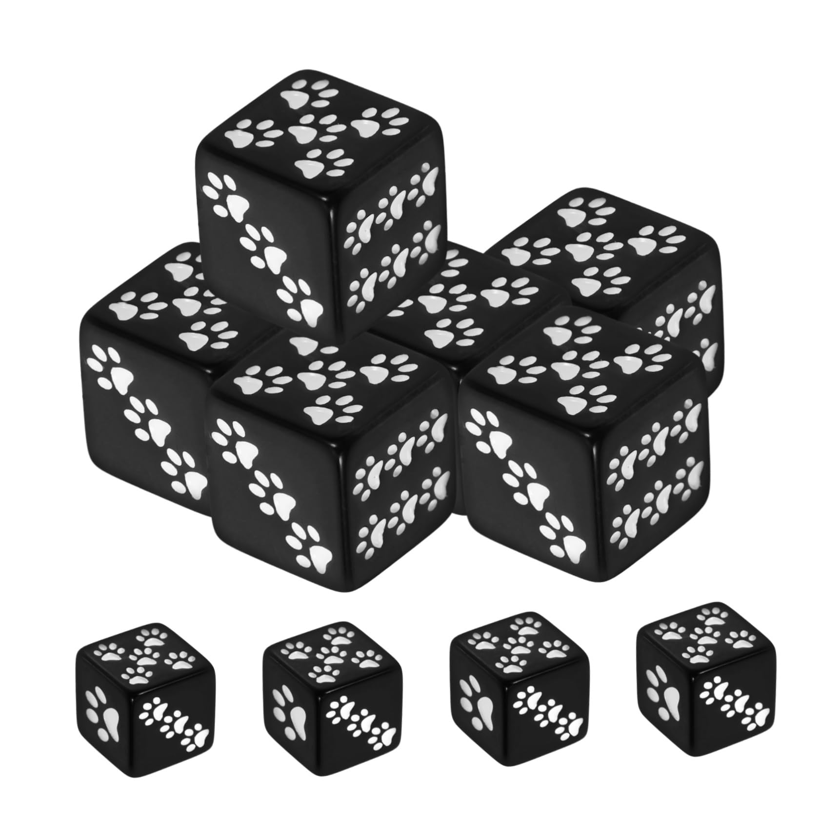 BESTonZON 50pezzi Dadi Da Gioco Con Motivo Orso Paw Dadi Piccoli Sided Per Giochi Da Tavolo Feste e Insegnamento Facili Trasportare e Utilizzare