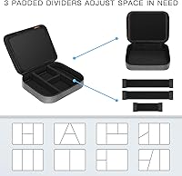 Vista 6 de FINPAC Bolsa organizadora electrónica, accesorios portátiles de almacenamiento para cable/cable/cargador/tarjeta USB/SD, funda de transporte